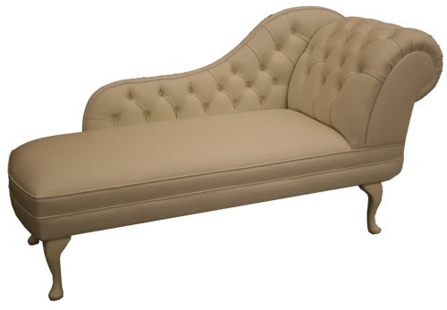 White Leather Chaise Longue