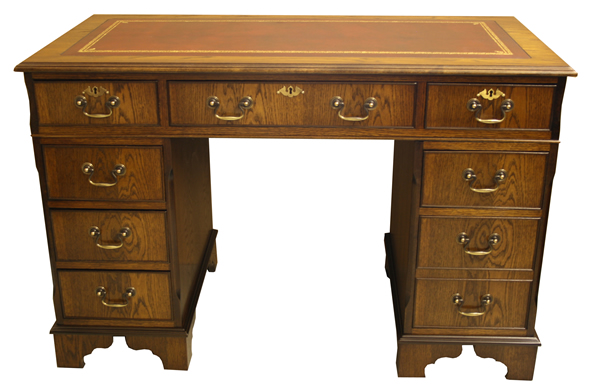 Dark Oak Pedestal Desk