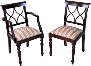 reproduction hour glass dining chairs