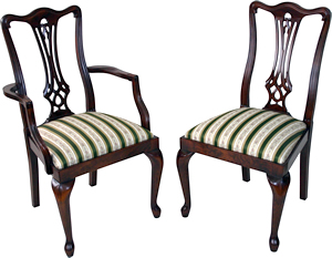 reproduction queen ann legs dining chairs