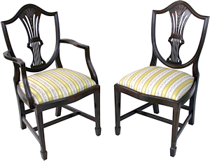 reproduction shield back wheatear dining chairs