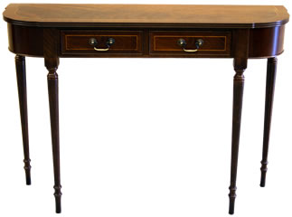 2 Drawer Bow Front Hall Table