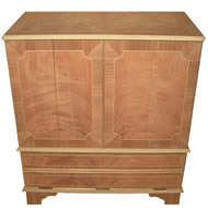 Enclosed Television Cabinet Yew and Mahogany