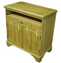 Swivel Top Television Cabinet Yew Mahogany