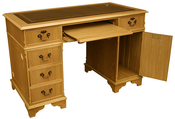 reproduction computer desk oak