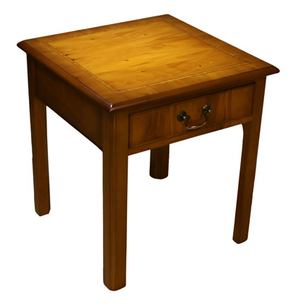 reproduction 1 drawer chippendale lamp table